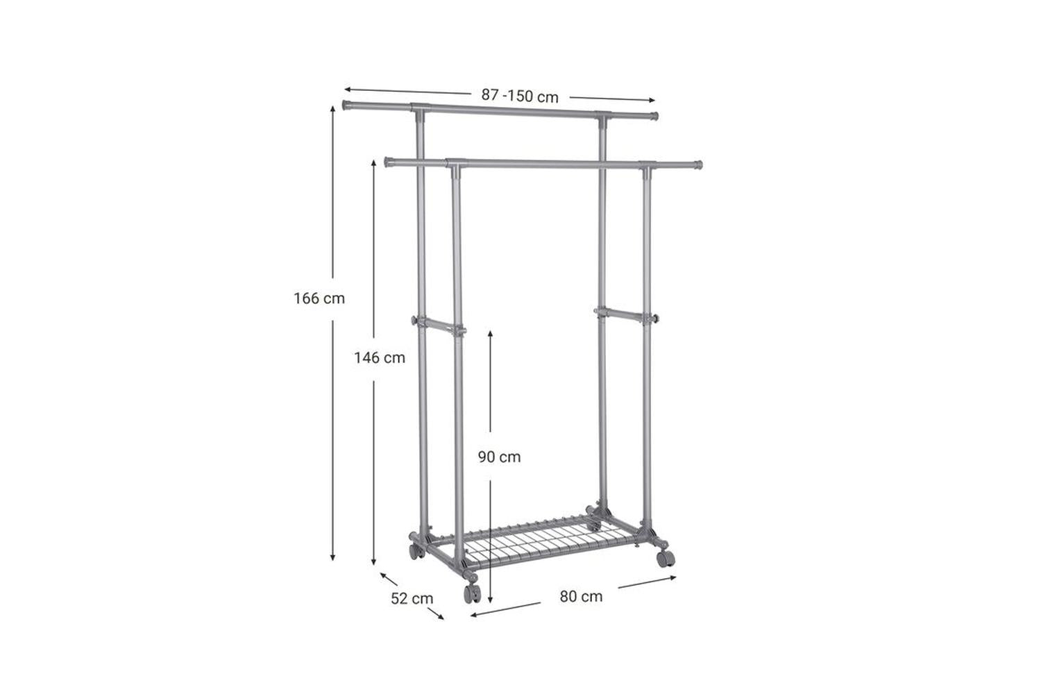 Songmics LLR13GY Coat Rack on Castors | Grey-7