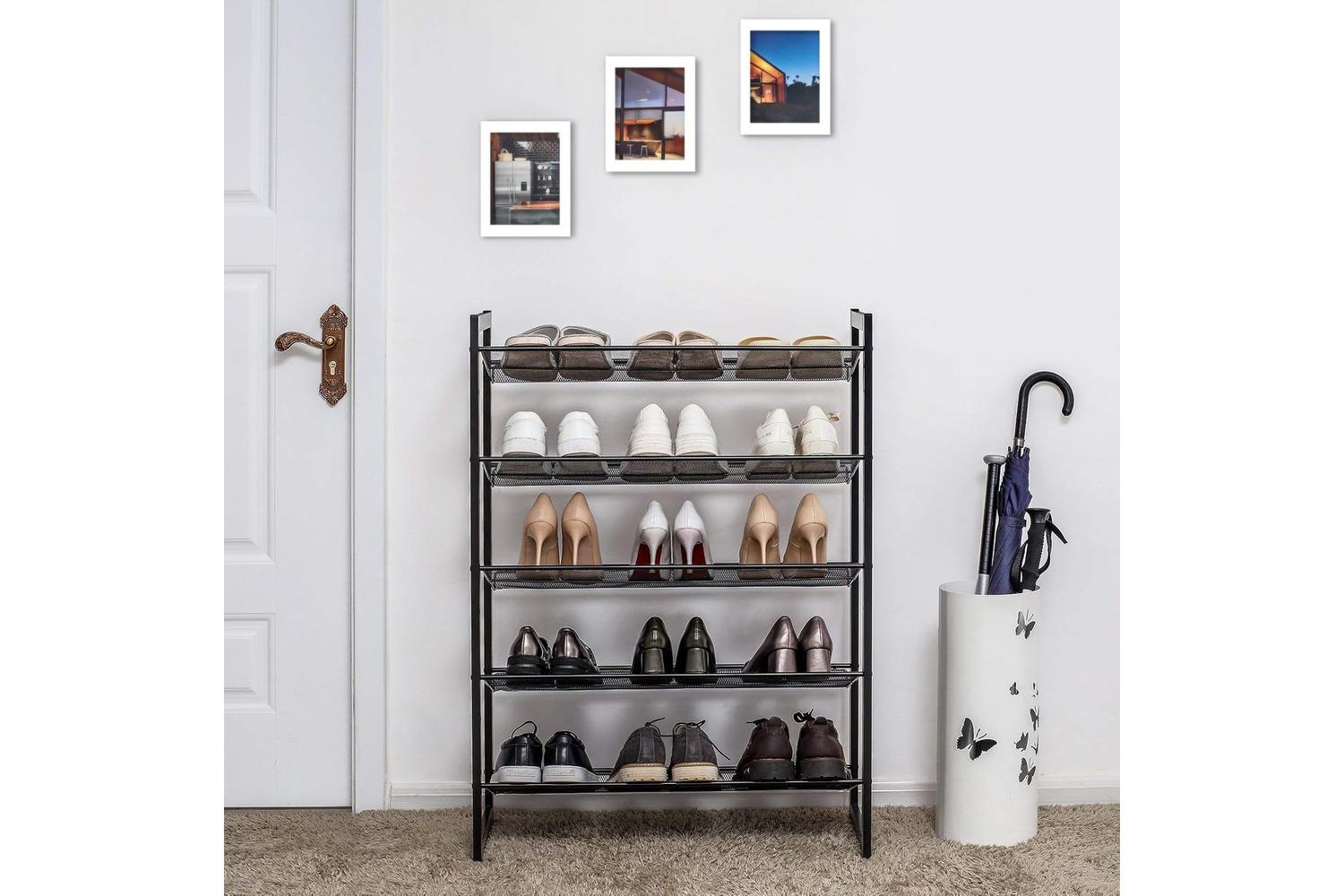 Songmics LMR005B 5 Tier Shoe Rack-2