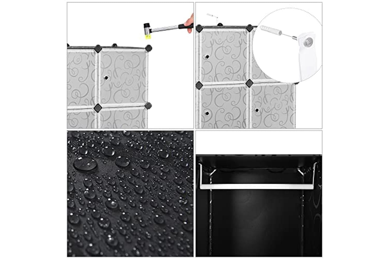 Songmics LPC30H Shelving Unit for Clothes | Black-5