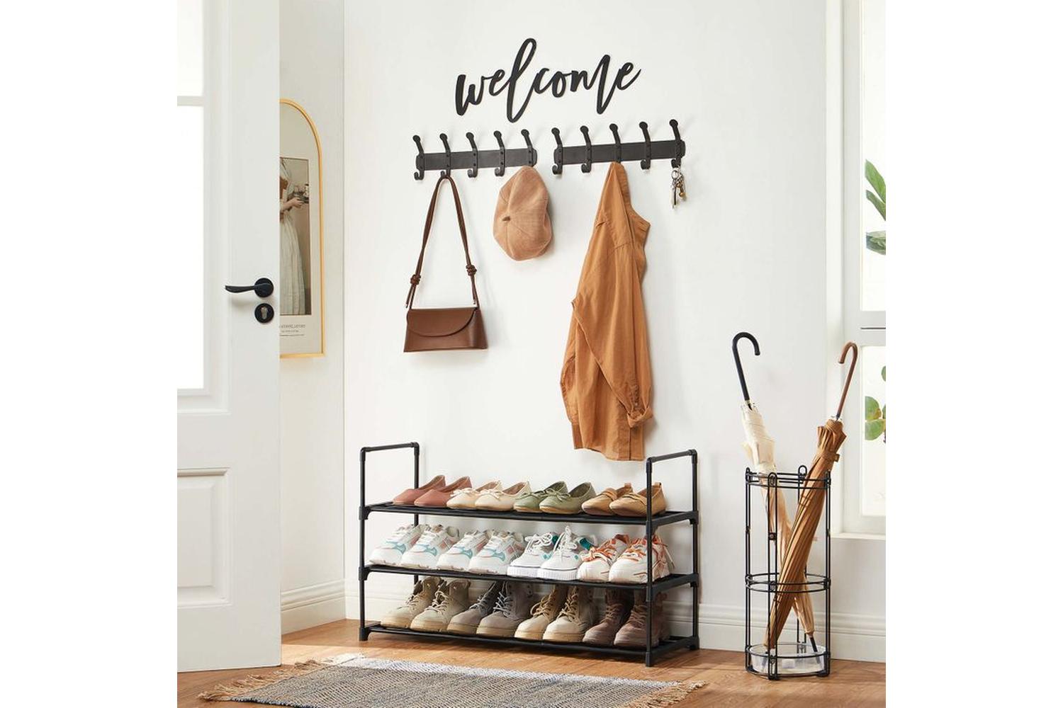 Songmics LSA303B02 Shoe Rack with 3 Shelves | Black-3