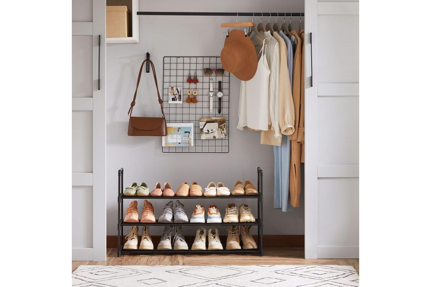 Songmics LSA303B02 Shoe Rack with 3 Shelves | Black-5
