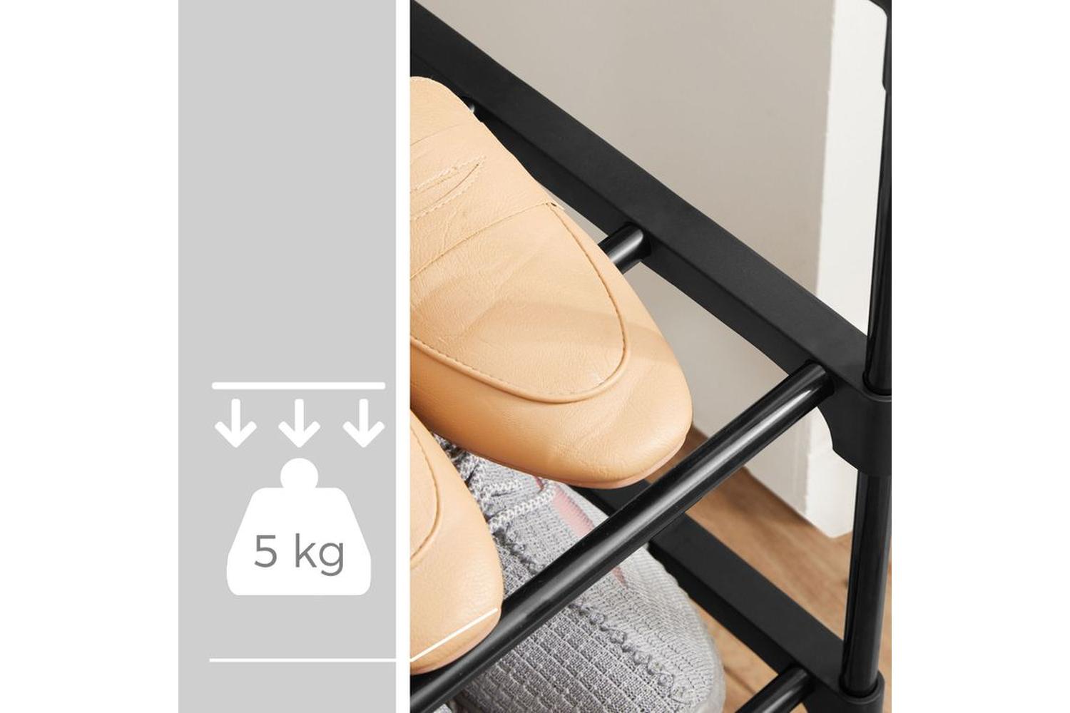 Songmics LSA303B02 Shoe Rack with 3 Shelves | Black-7
