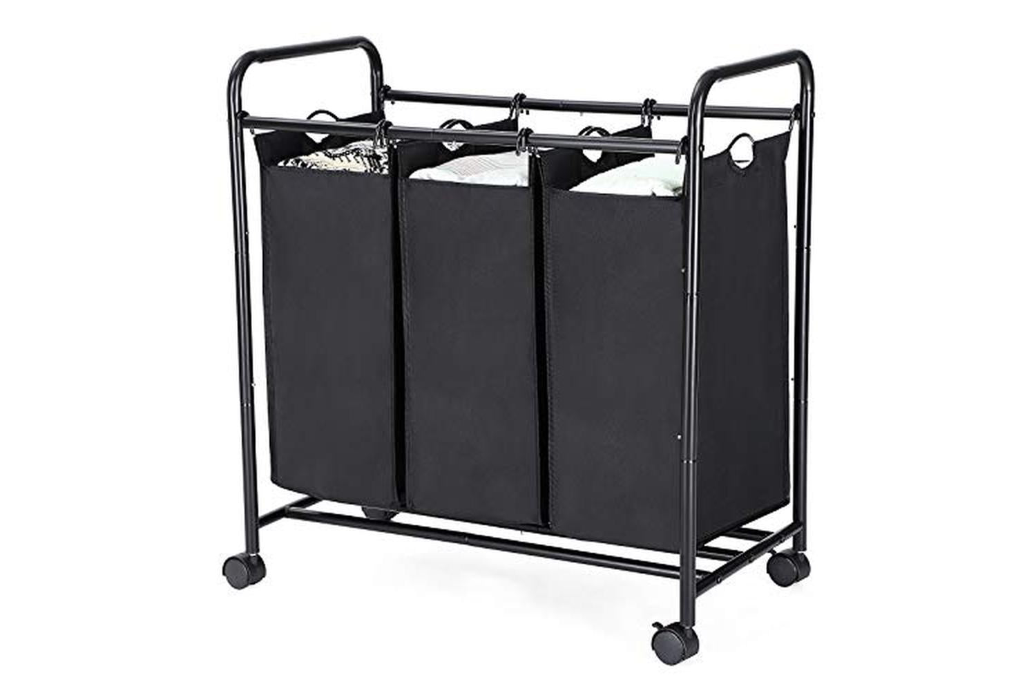 Songmics LSF003B Laundry Hamper 3 x 44 L | Black-4