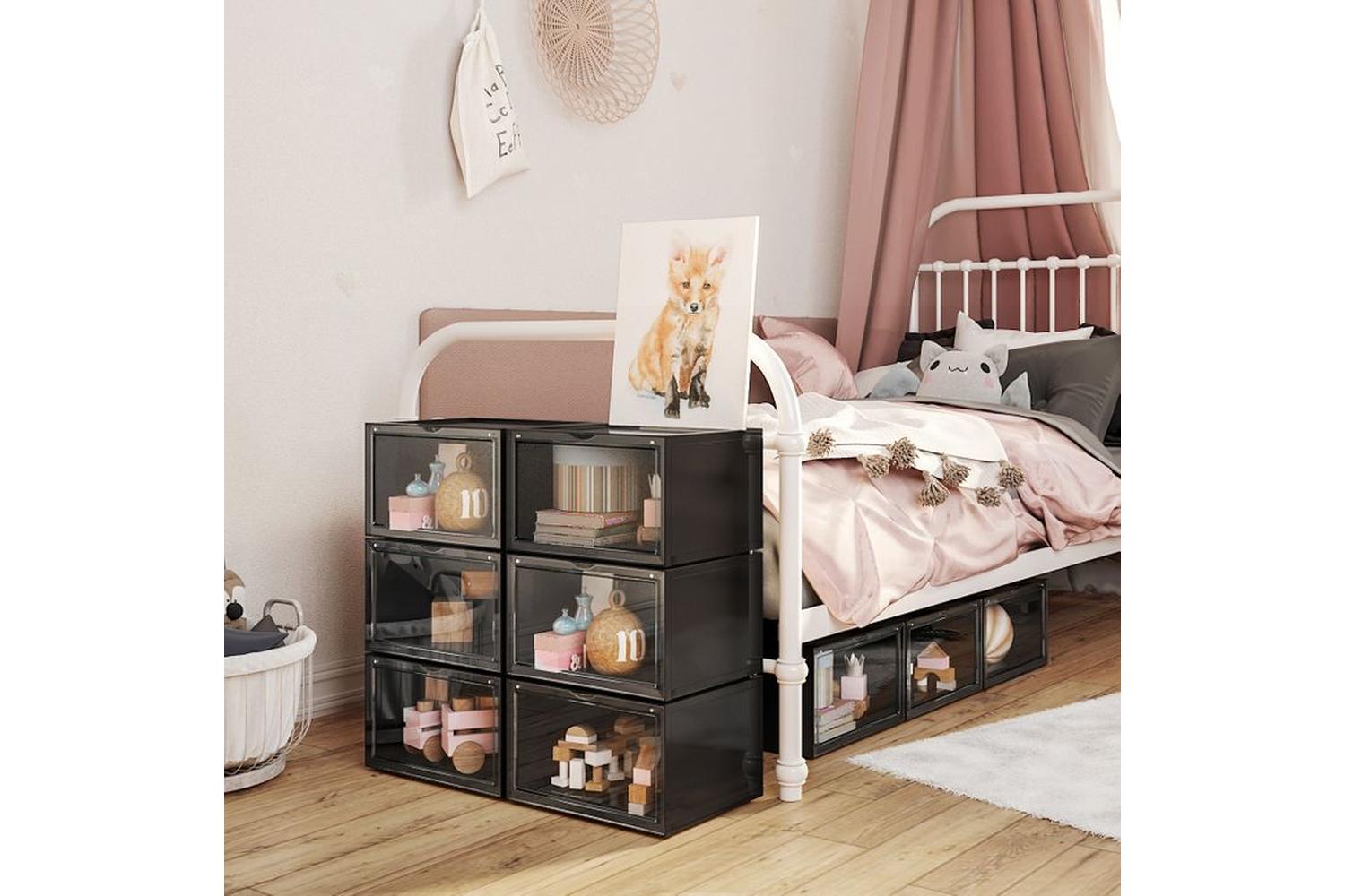 Songmics LSP06CB Shoe Boxes | Set of 6 | Black-5