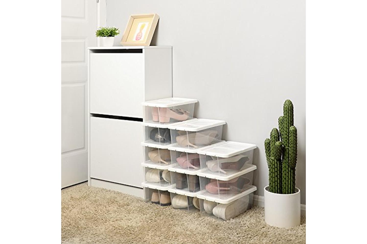Songmics LSP12WT Shoe Boxes | 12 Pieces-2