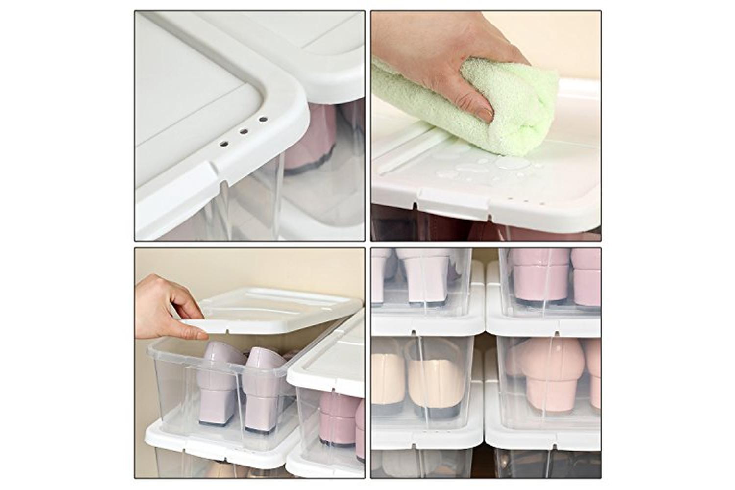 Songmics LSP12WT Shoe Boxes | 12 Pieces-4