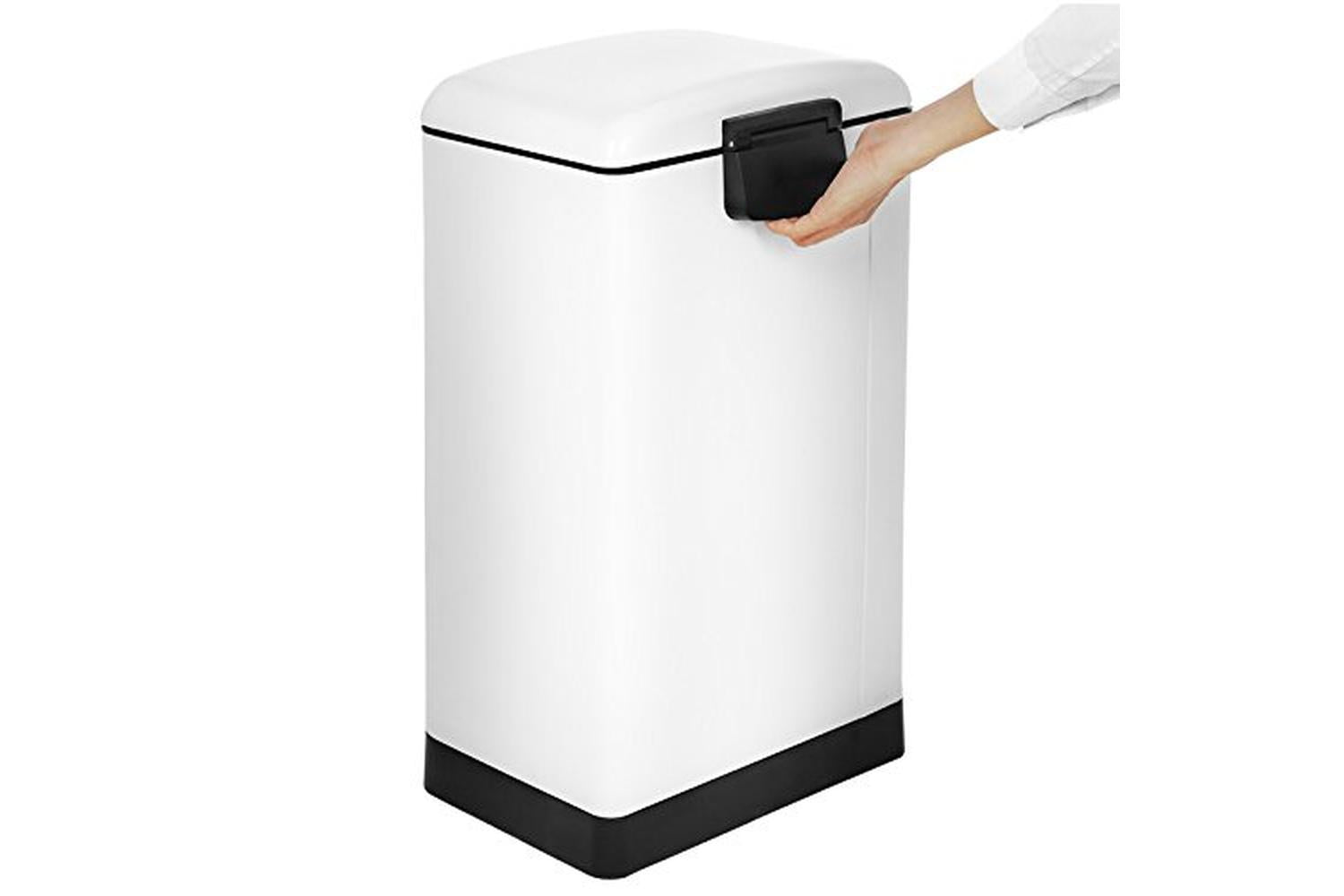 Songmics LTB01W Rubbish Bin 30 L | White-6