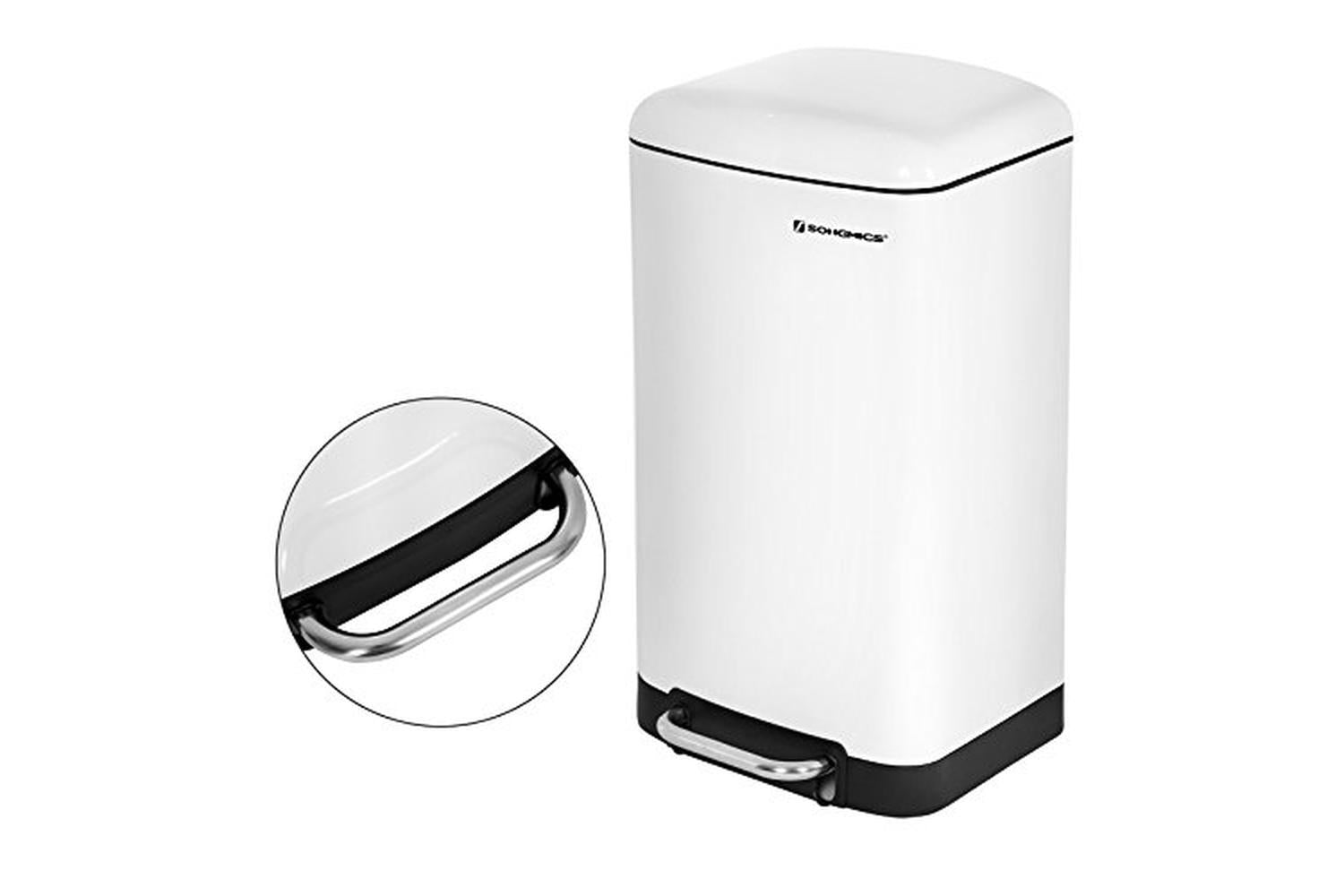 Songmics LTB01W Rubbish Bin 30 L | White-7