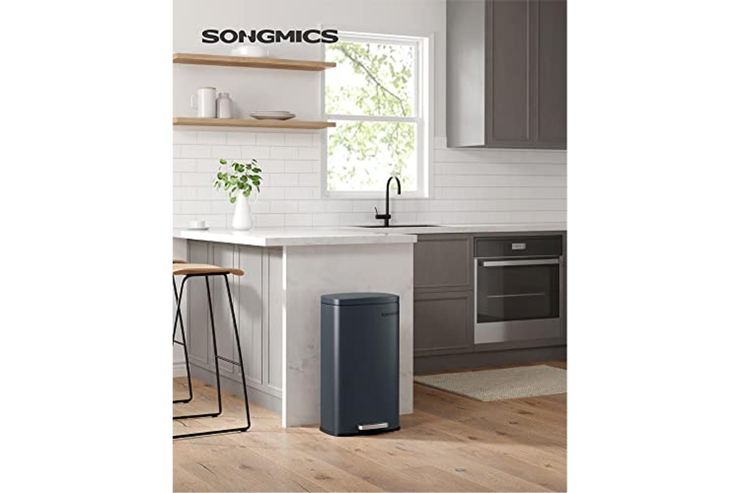 Songmics LTB03GS 30 L Rubbish Bin | Smoke Grey-2
