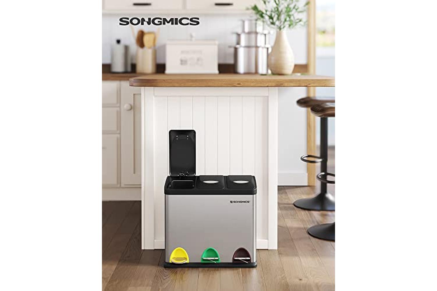 Songmics LTB24L Waste Separator Bin 24 Liters-2
