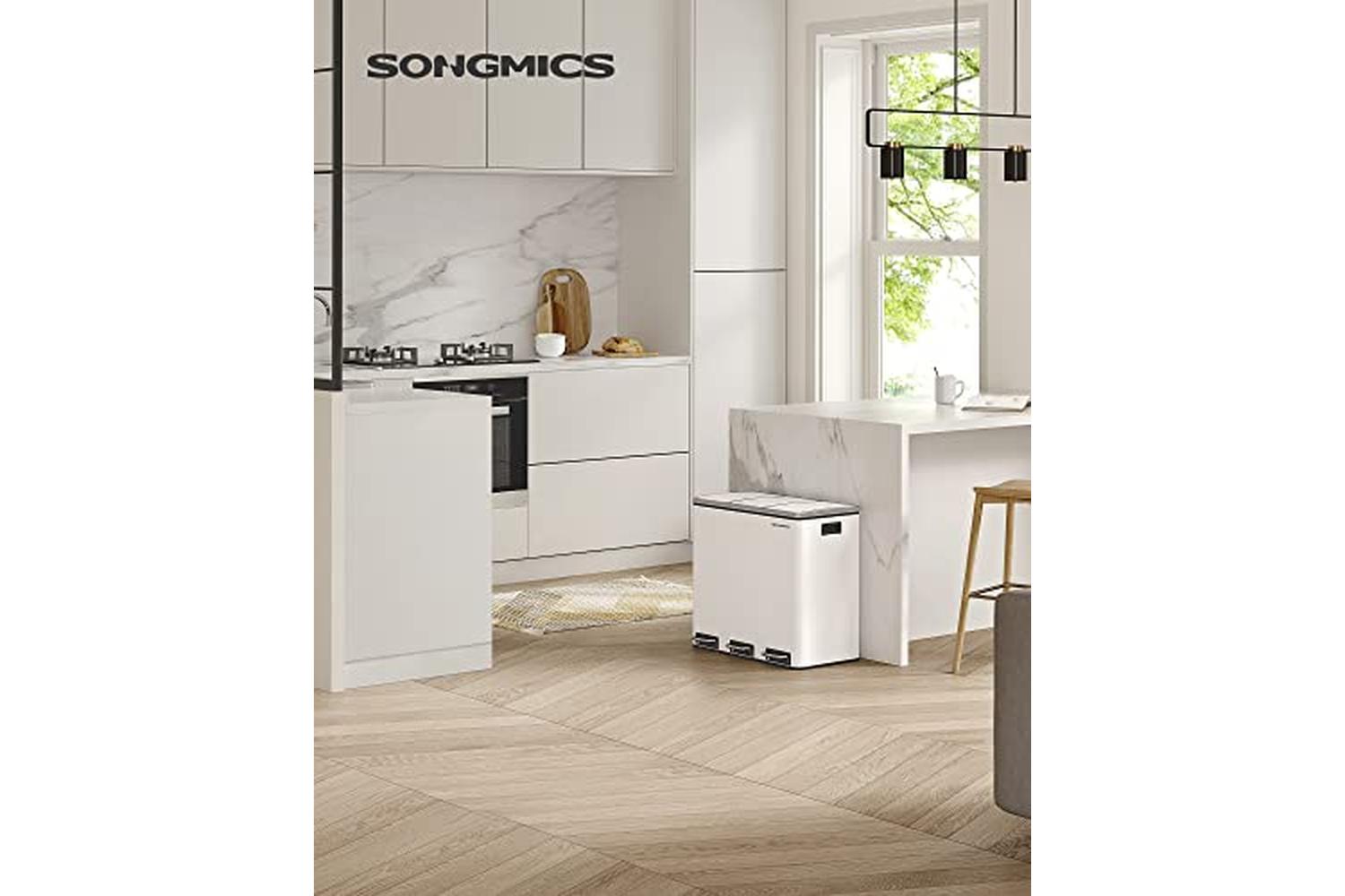 Songmics LTB54WT Garbage Can for the Kitchen-2