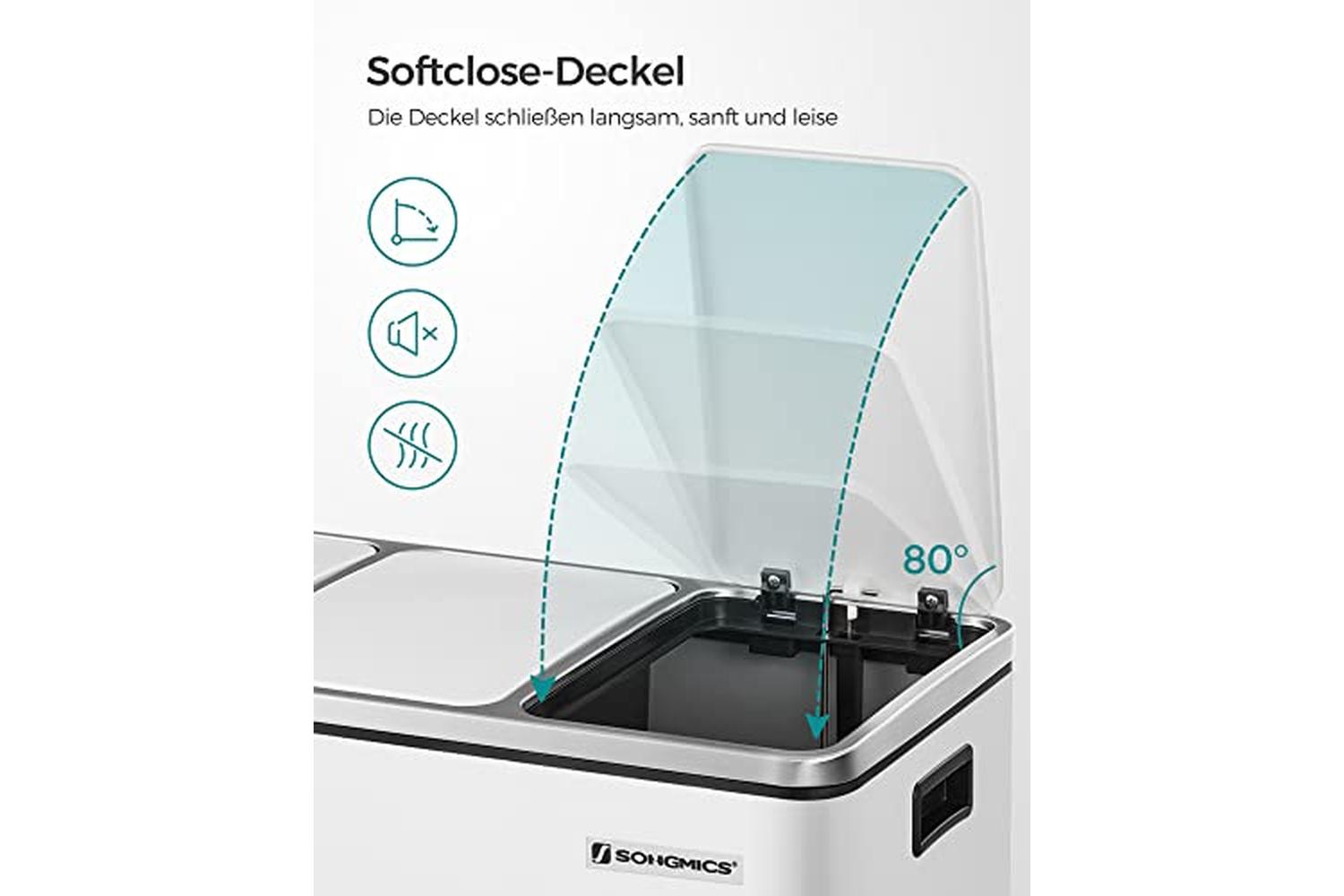 Songmics LTB54WT Garbage Can for the Kitchen-5