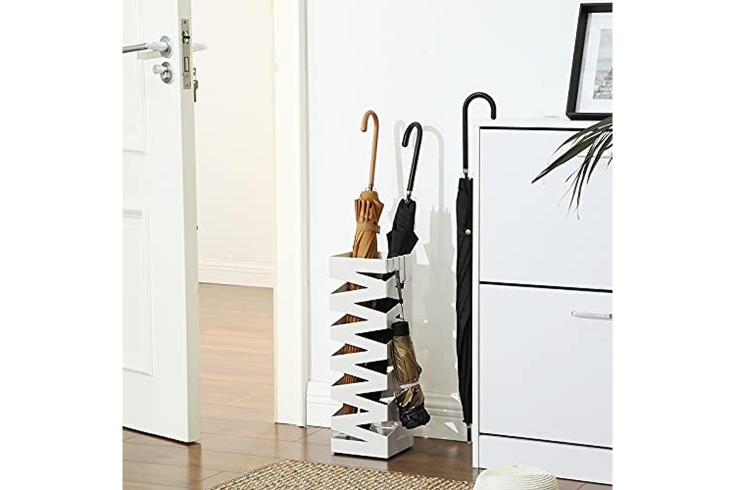 Songmics LUC16W Umbrella Stand Square | White-2
