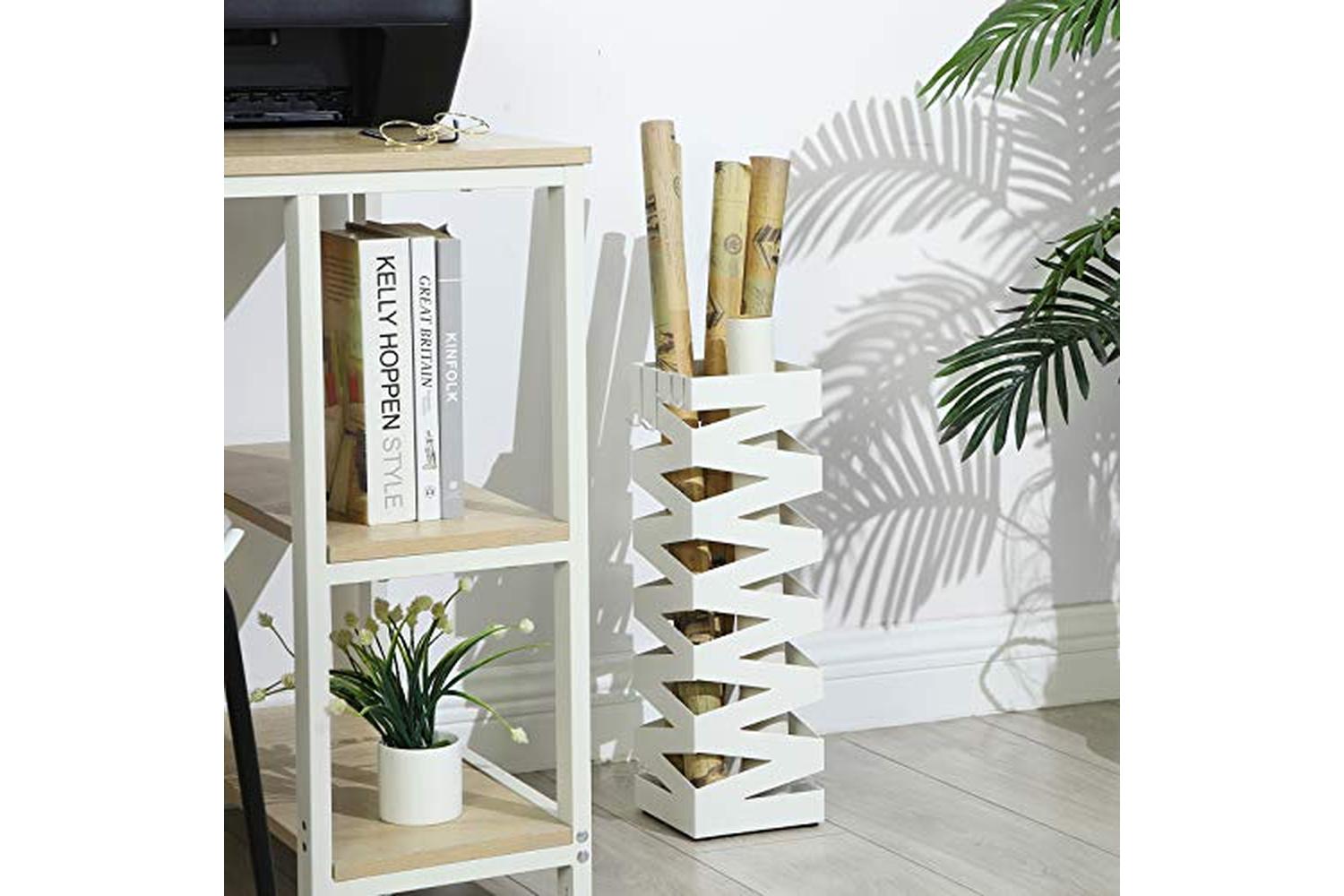 Songmics LUC16W Umbrella Stand Square | White-3