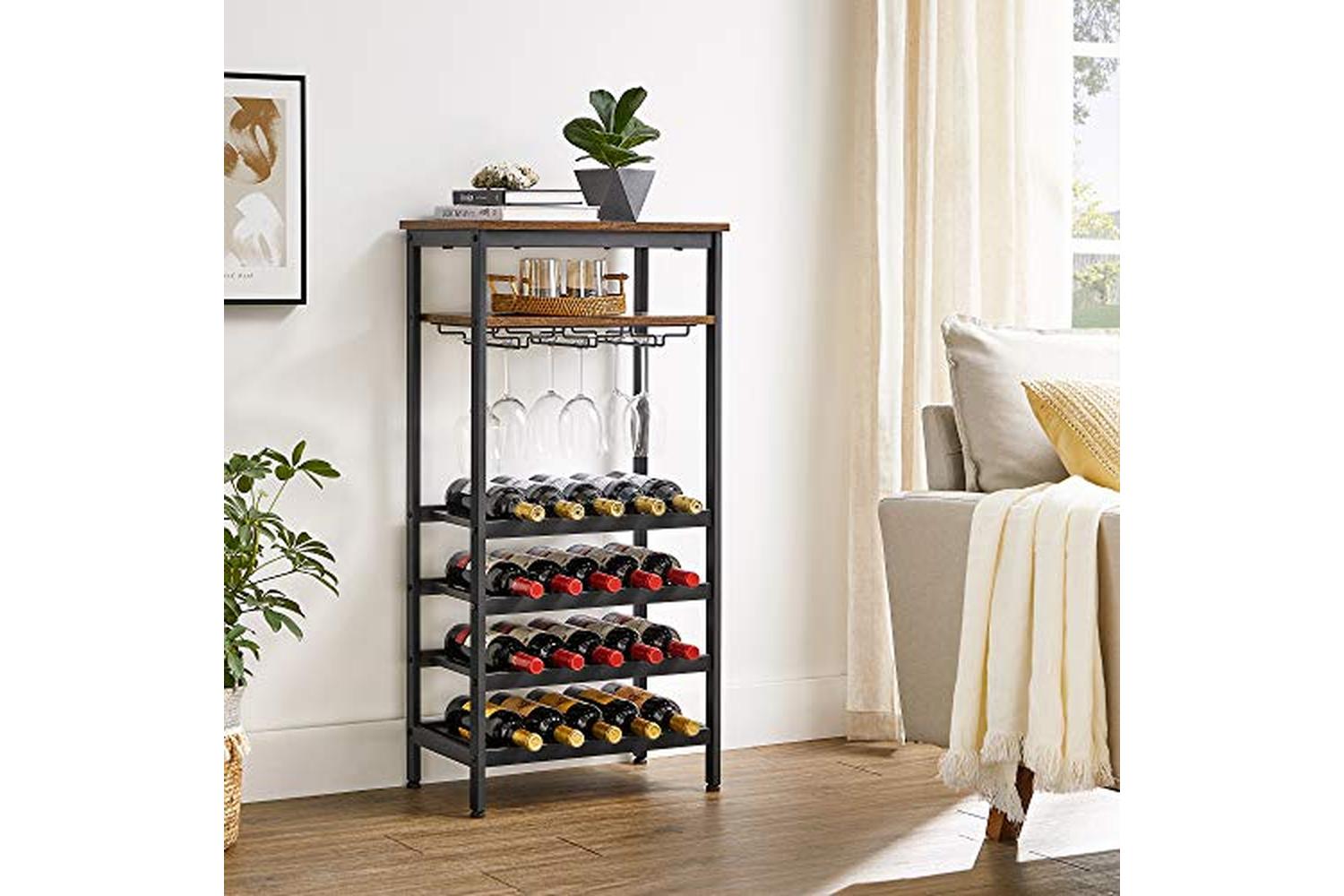 Vasagle LWR020B01 Wine Rack for 20 Bottles-2