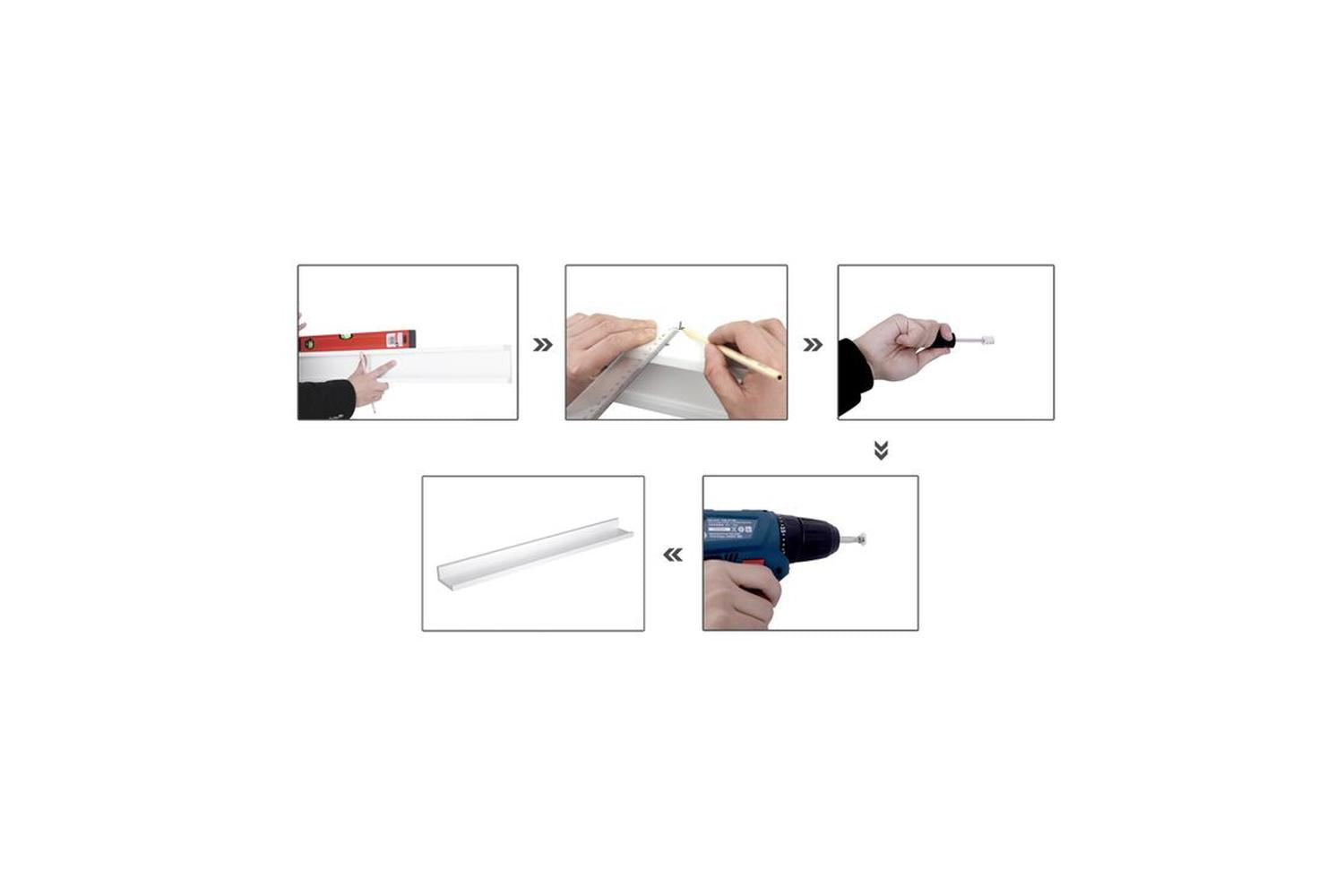 Songmics LWS080W01 Wall shelves | Set of 2 | White-7