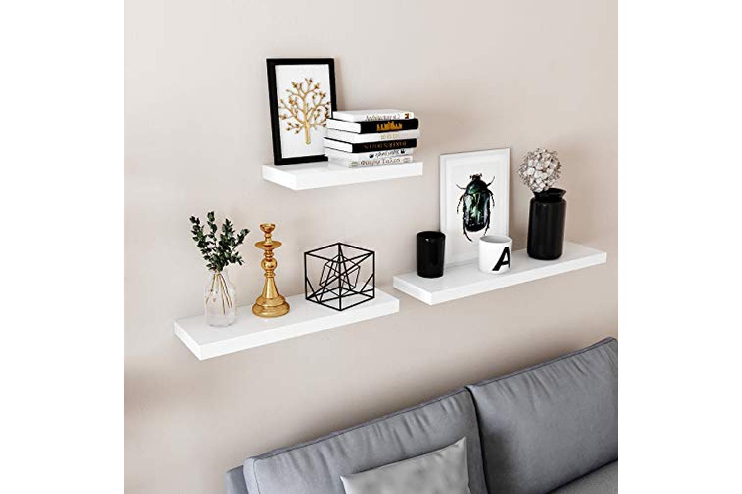 Vasagle LWS24WT Wall Shelf | White-3