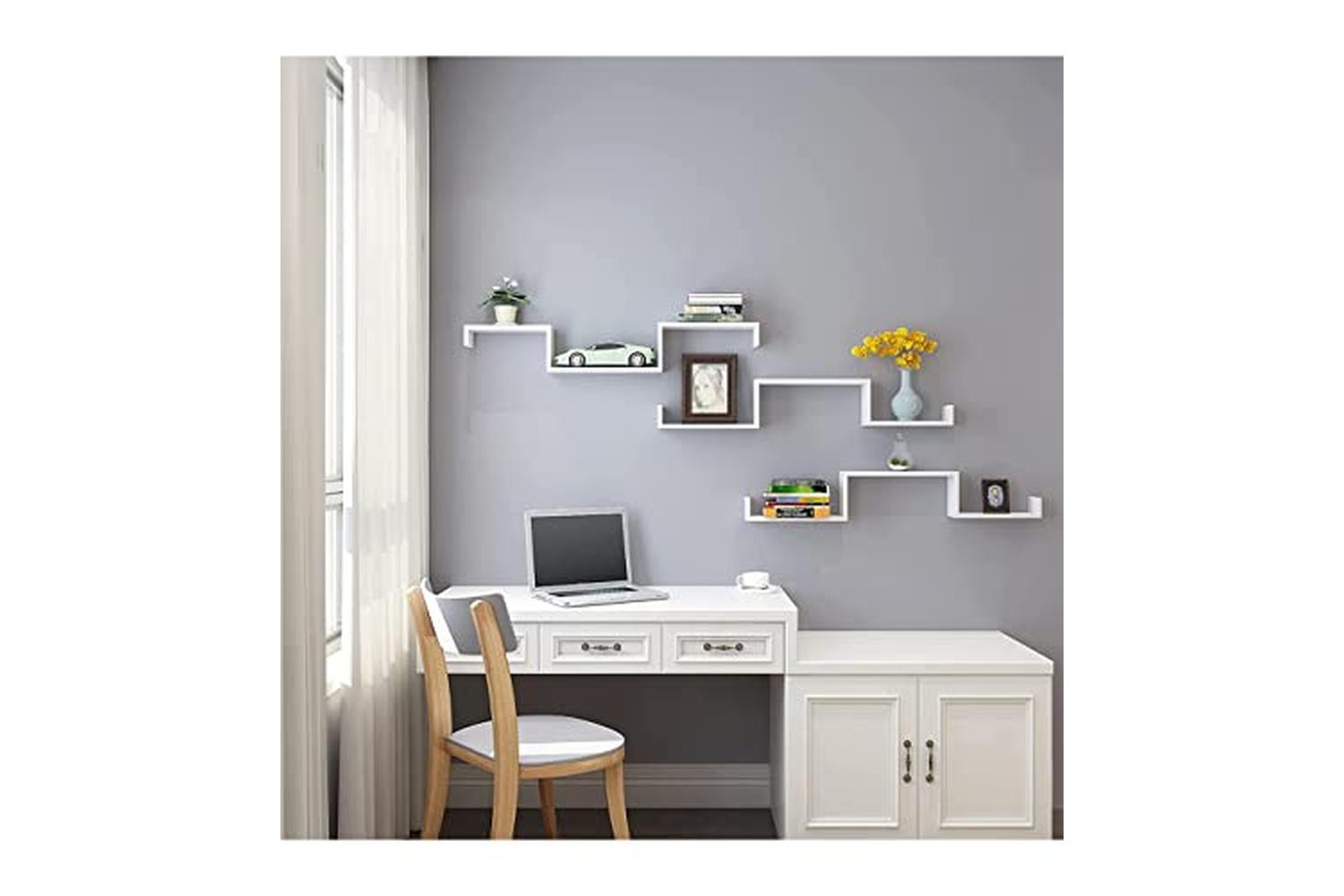 Songmics LWS40WT Floating Shelves | Set of 3 | White-2
