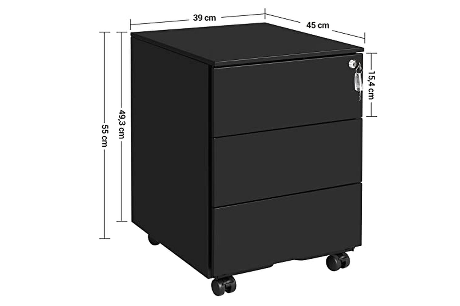 Songmics OFC63BK Roll Container | Matte Black-5