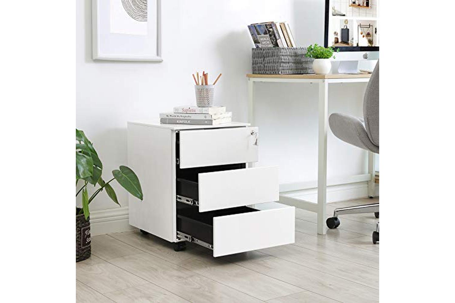 Songmics OFC63WT Filing Cabinet with 3 Drawers-2
