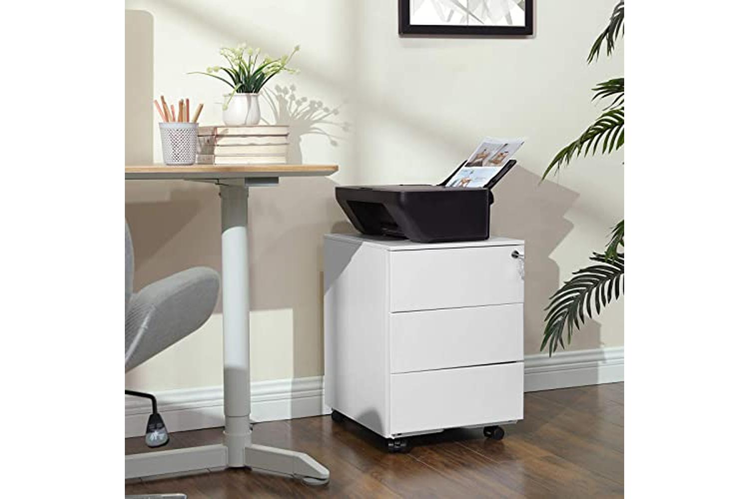 Songmics OFC63WT Filing Cabinet with 3 Drawers-3