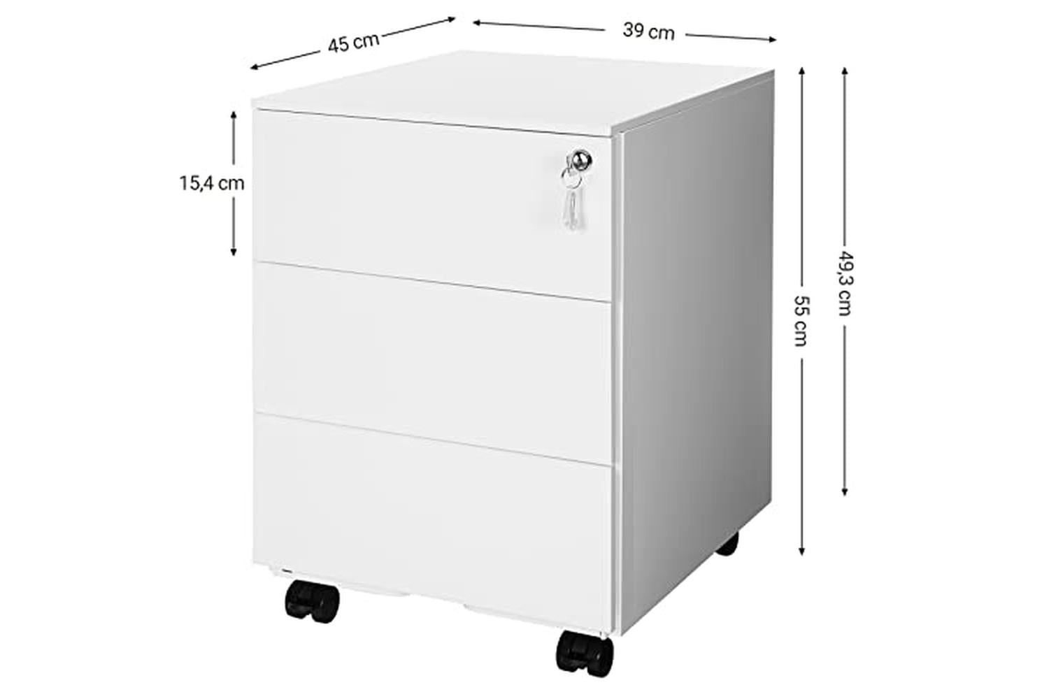 Songmics OFC63WT Filing Cabinet with 3 Drawers-4