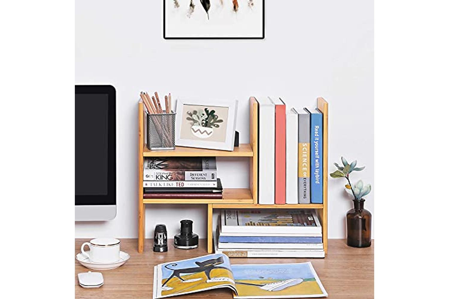 Songmics OFS45NL DIY Bamboo Table Shelf-2