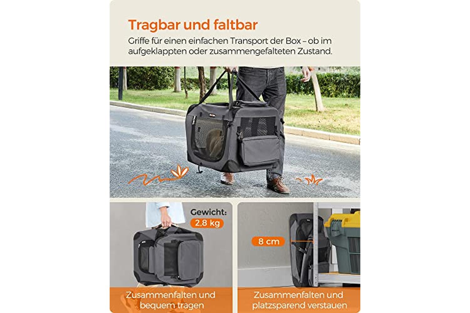 Feandrea PDC60GY Pet Carrier-3