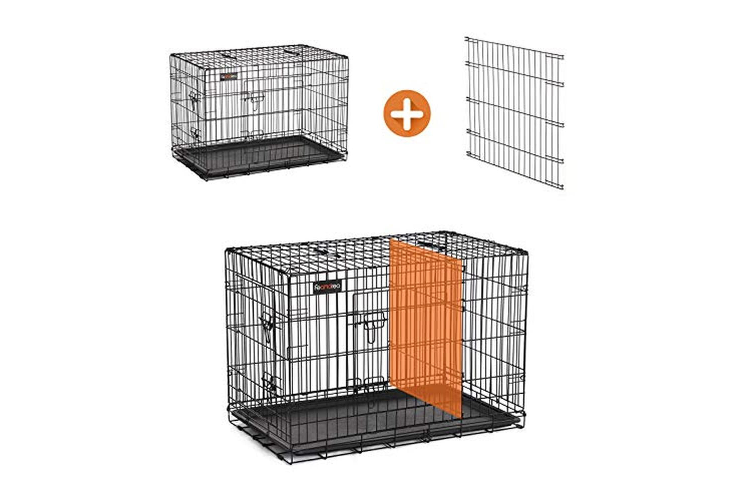 Feandrea PPD36BK Dog Cage with Doors-2