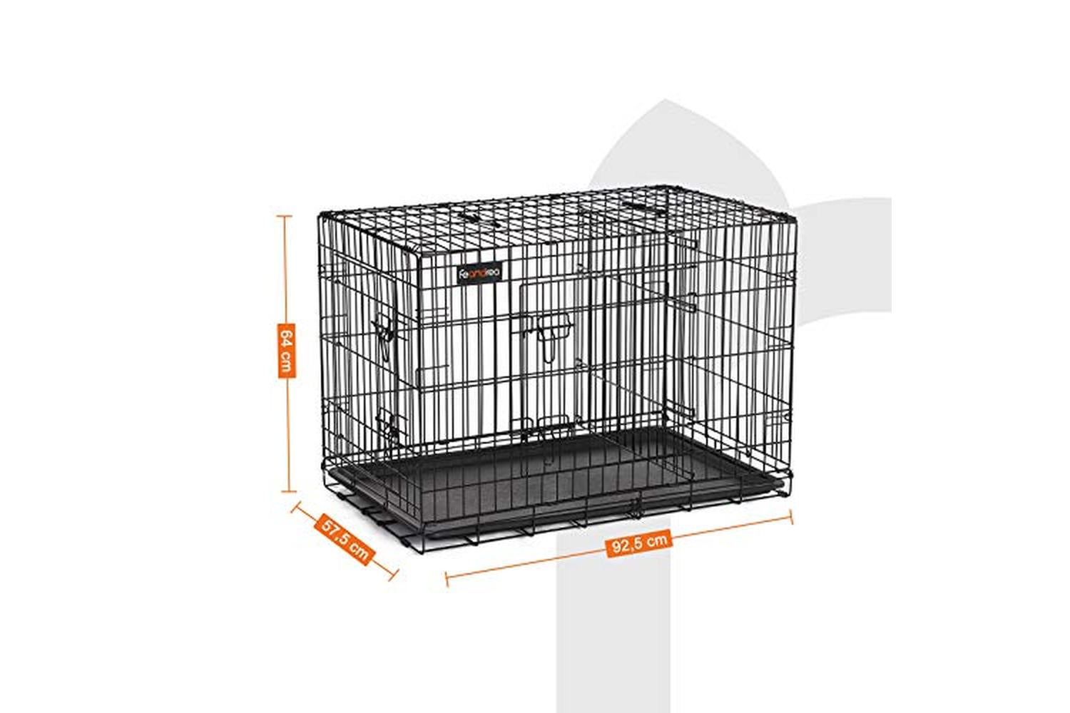 Feandrea PPD36BK Dog Cage with Doors-6