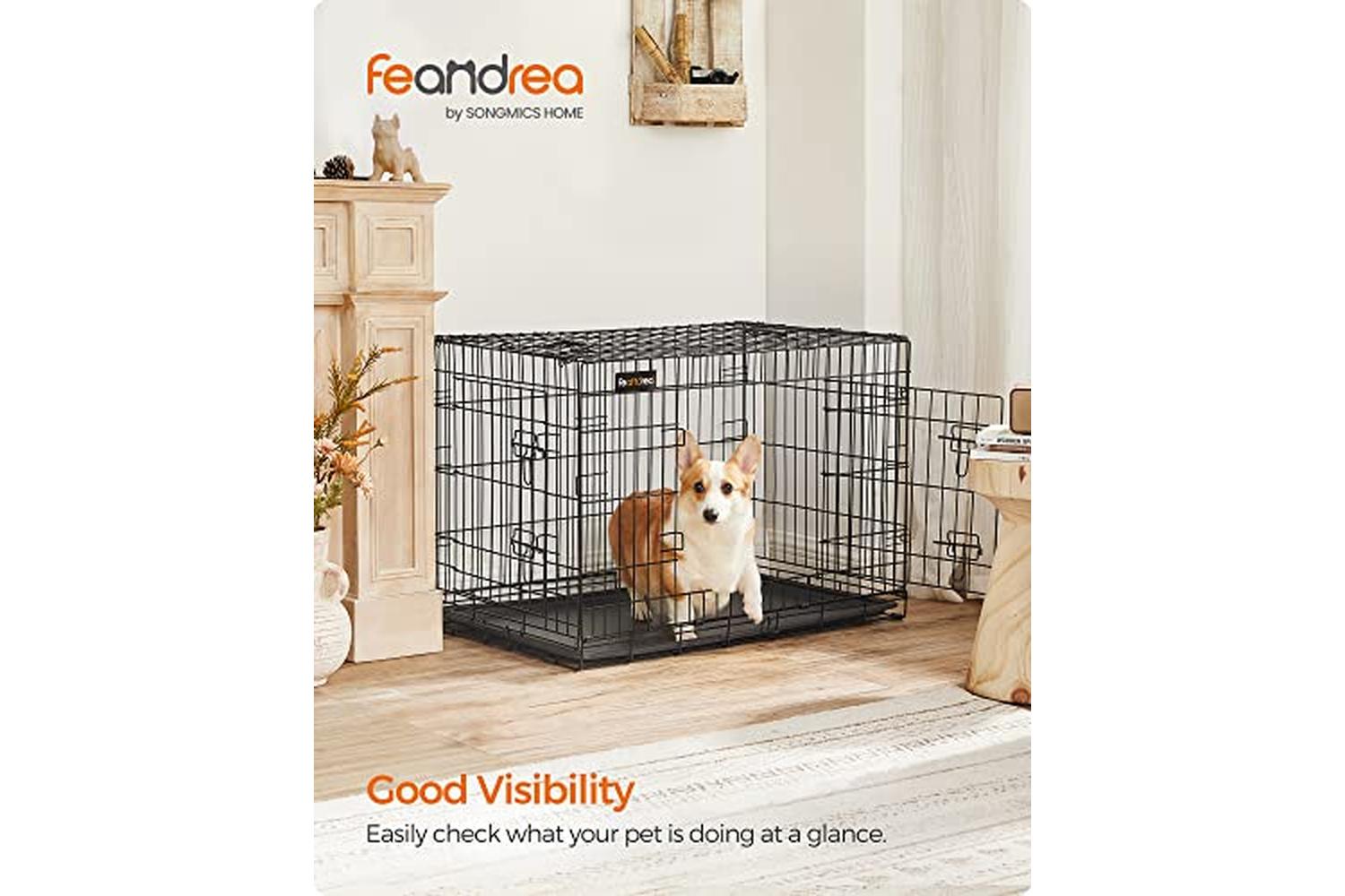 Feandrea PPD36H XL with 2 Doors Dog Cage-2
