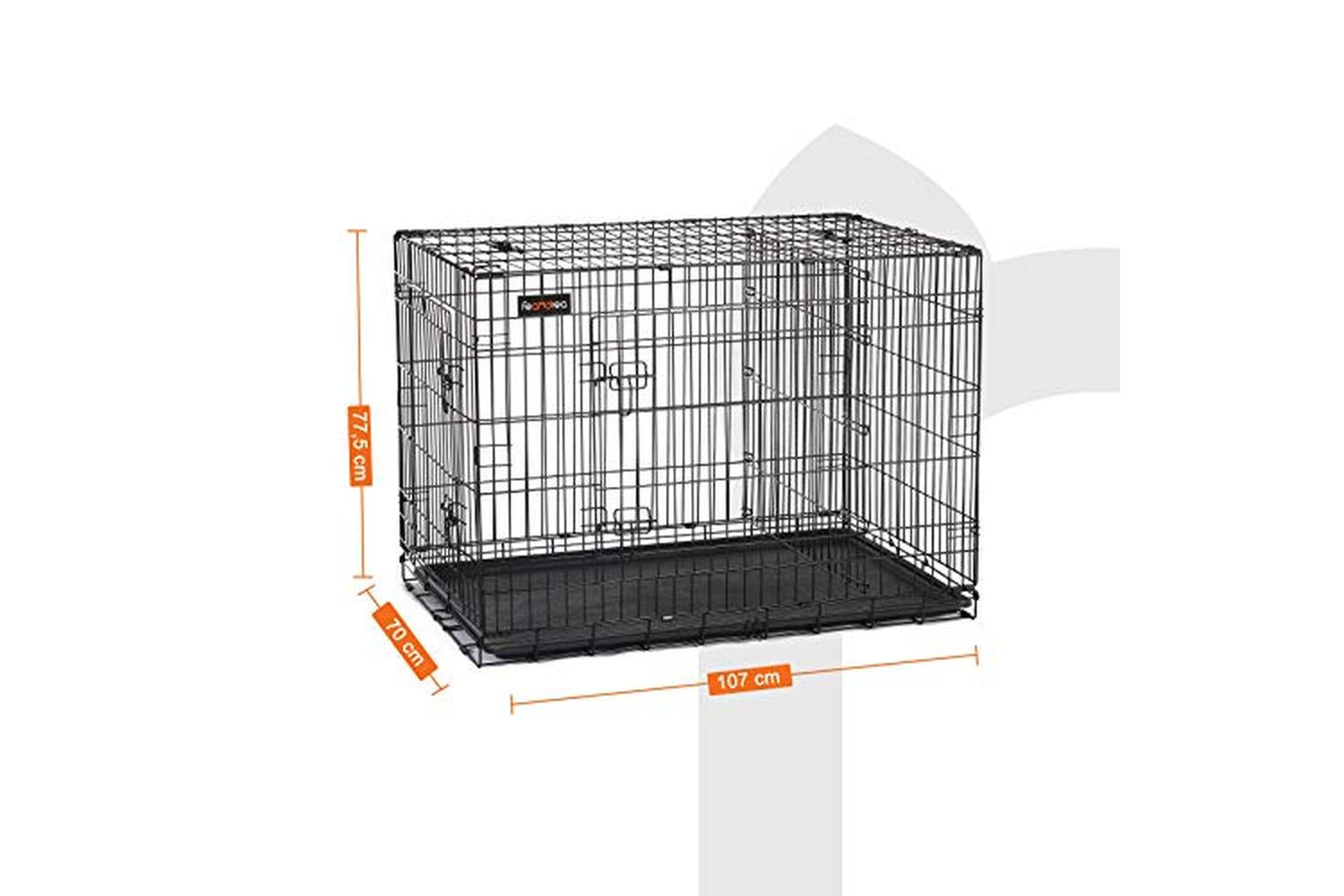 Feandrea PPD42BK XL with 2 Doors Dog Cage-6