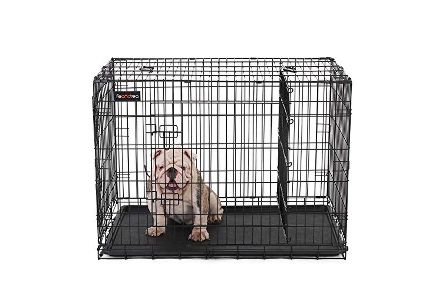 Feandrea PPD42BK XL with 2 Doors Dog Cage-7