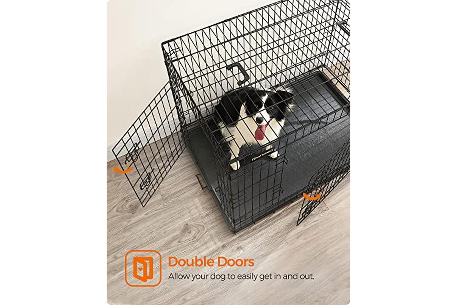 Feandrea PPD42H Dog Cage XXL with 2 Doors-3