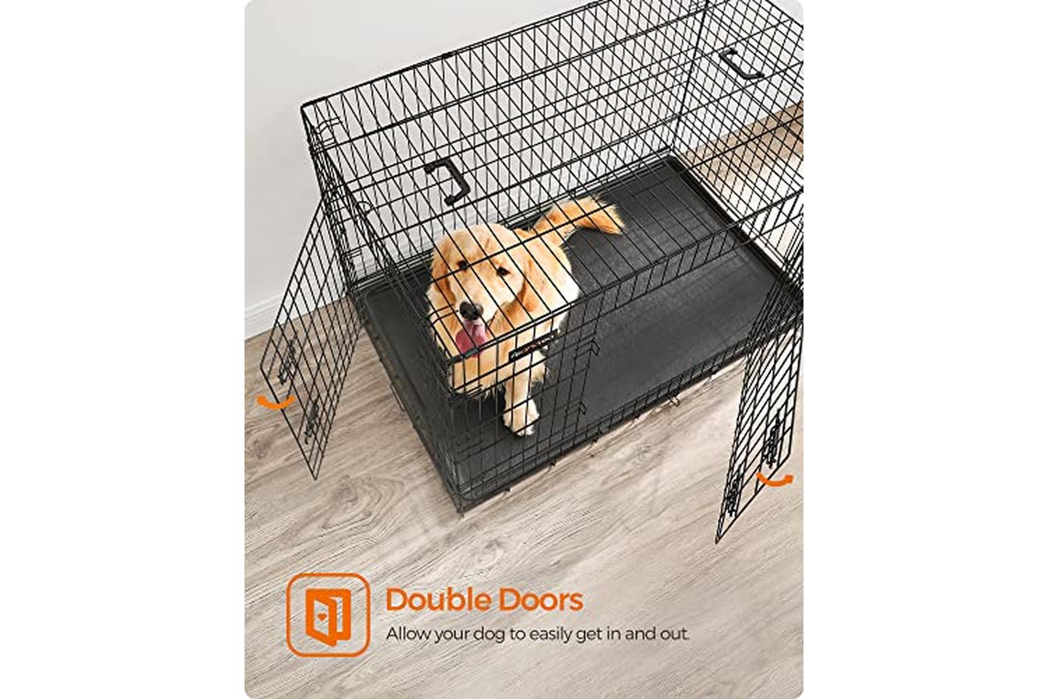Feandrea PPD48H Dog Cage XXXL with 2 Doors-3