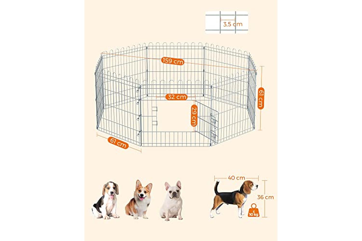 Feandrea PPK001W01 Puppy Run Made of Metal-4