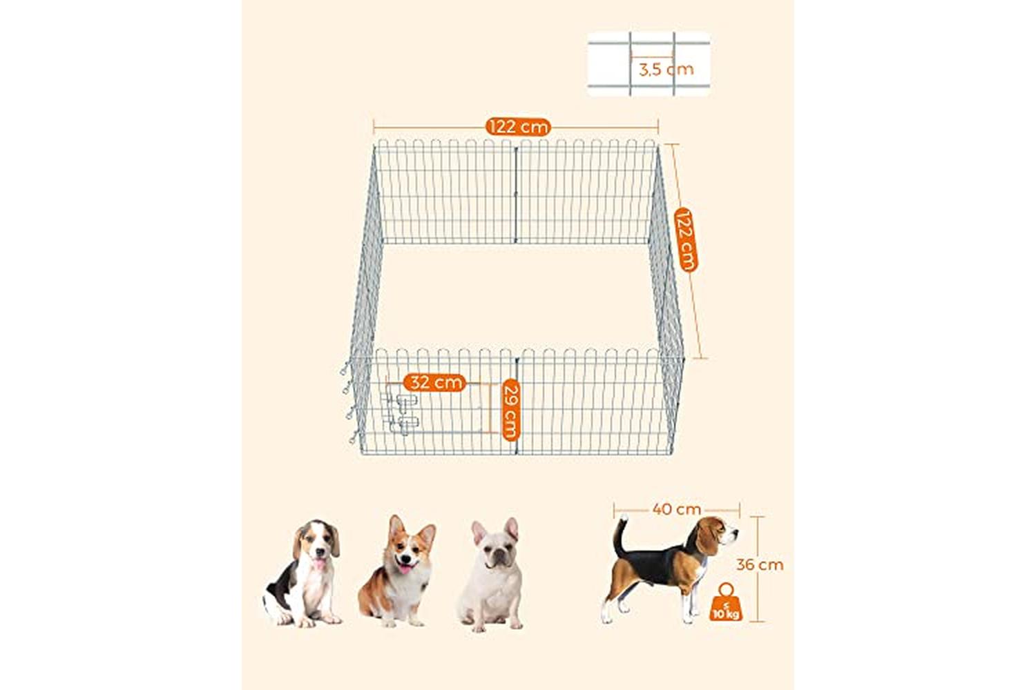 Feandrea PPK001W01 Puppy Run Made of Metal-5