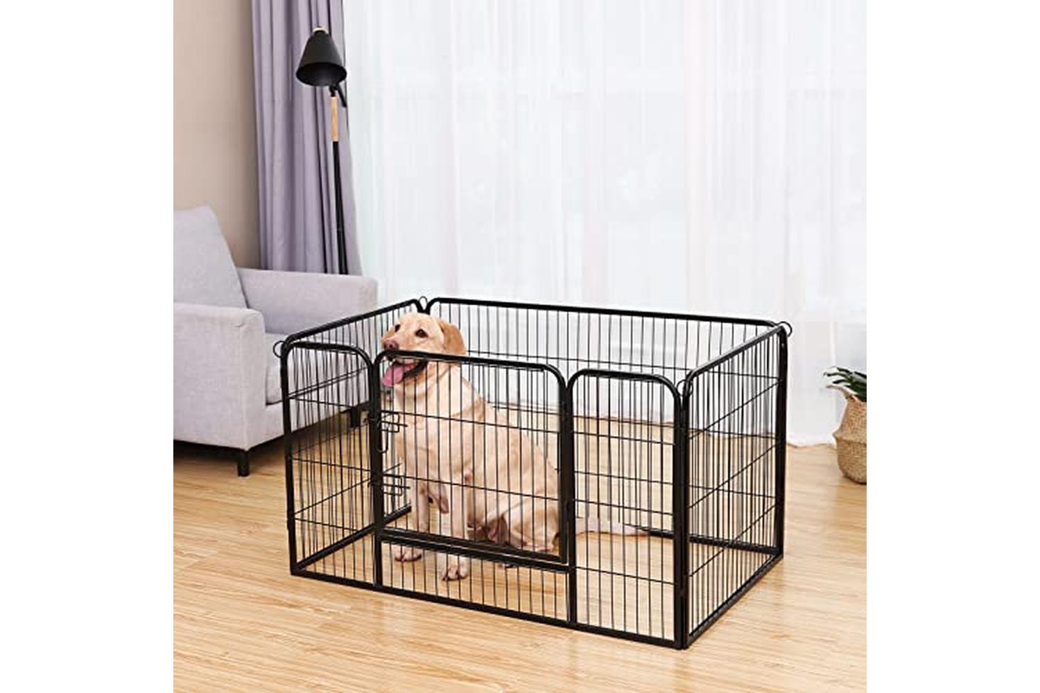 Feandrea PPK04BK Free Run Gate for Dogs-2