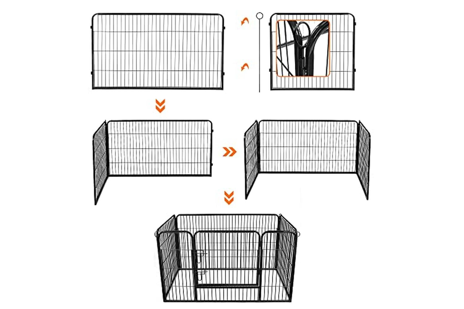 Feandrea PPK04BK Free Run Gate for Dogs-4