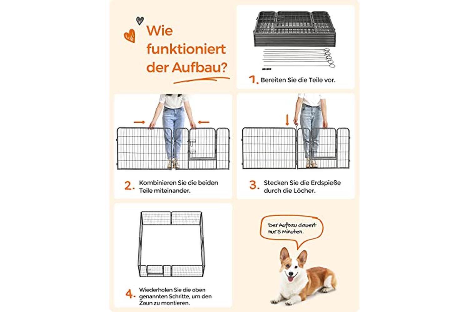 Feandrea PPK86G 8 Cornered Puppy Run-7