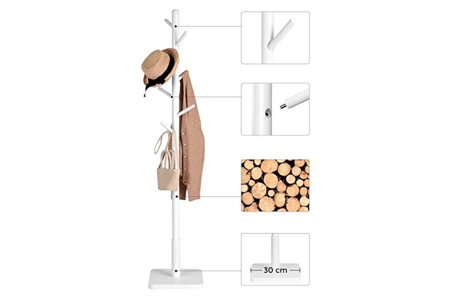 Vasagle RCR010W02 Coat Stand | White-2