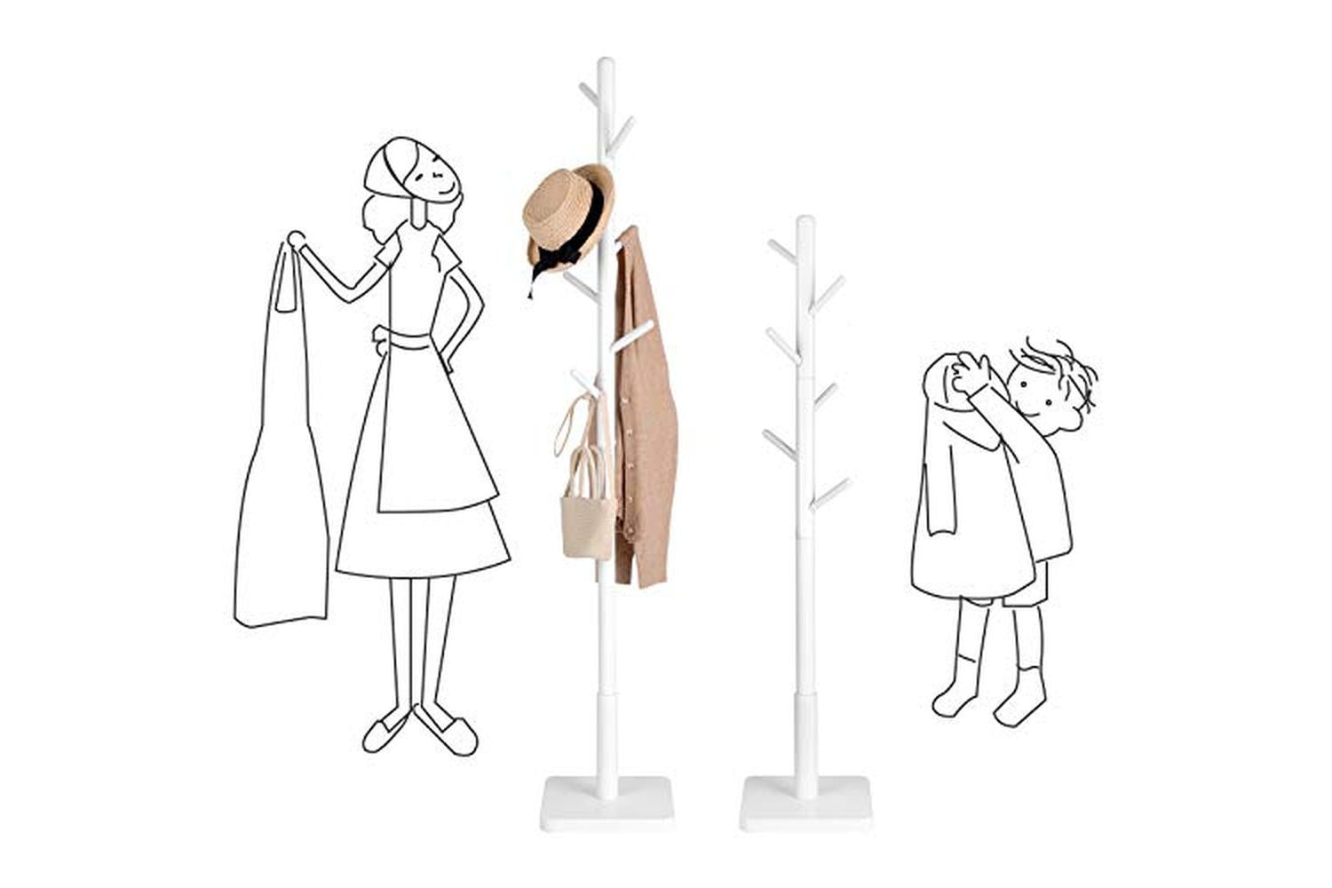 Vasagle RCR010W02 Coat Stand | White-4