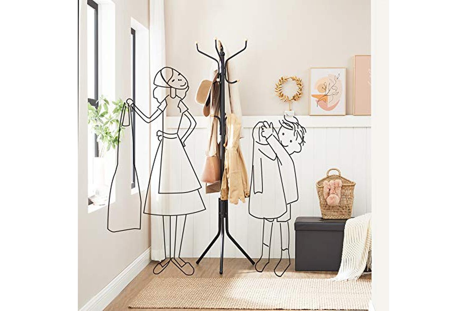 Songmics RCR19B Metal Hat Stand | Black-4