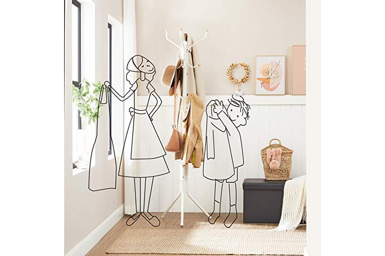Songmics RCR19W Metal Hat Stand | White-4