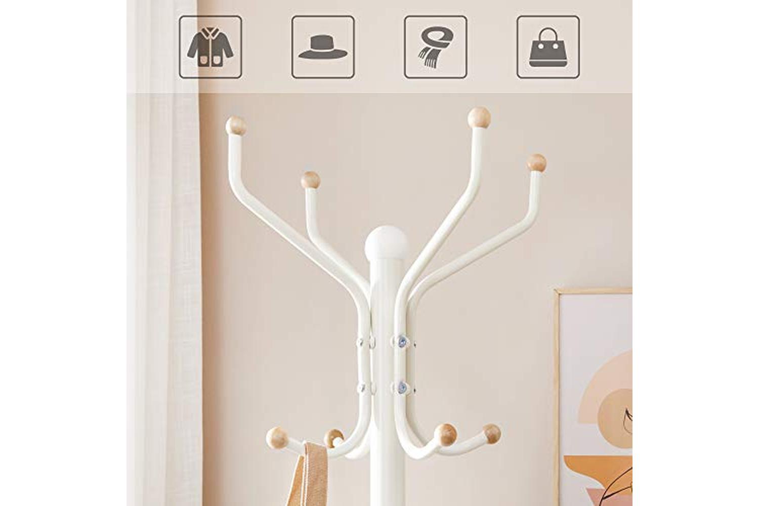 Songmics RCR19W Metal Hat Stand | White-6