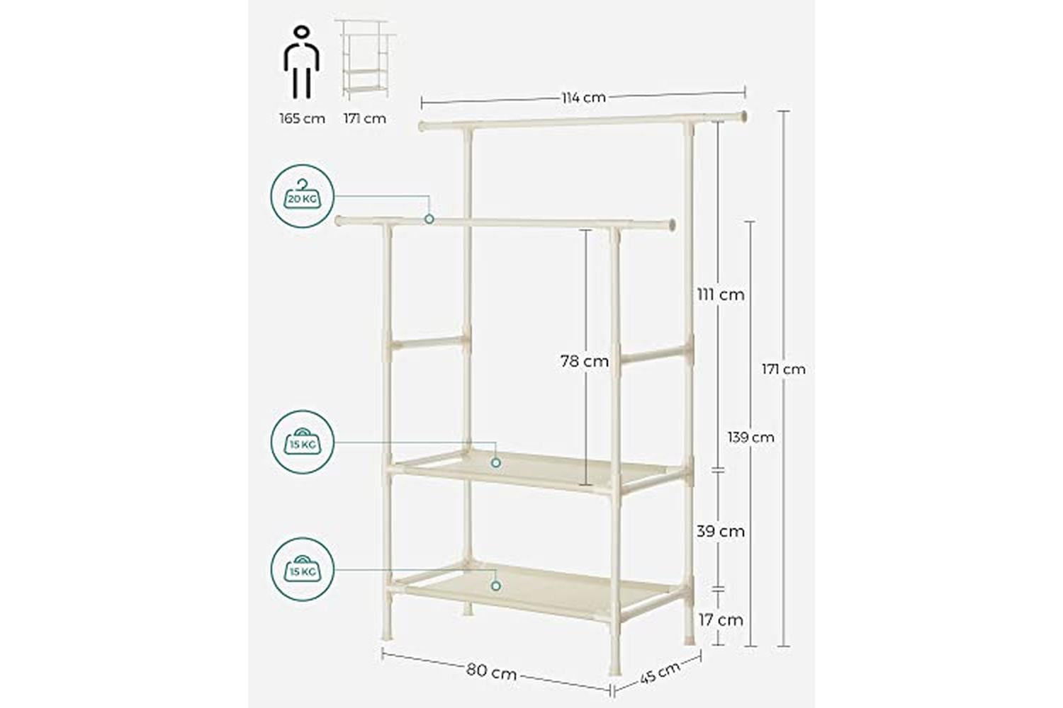 Songmics RDR02WT Clothes Rack-5