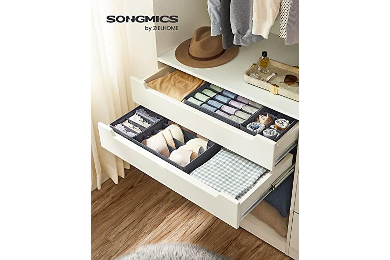 Songmics RUS08GY Storage Boxes for Underwear-2