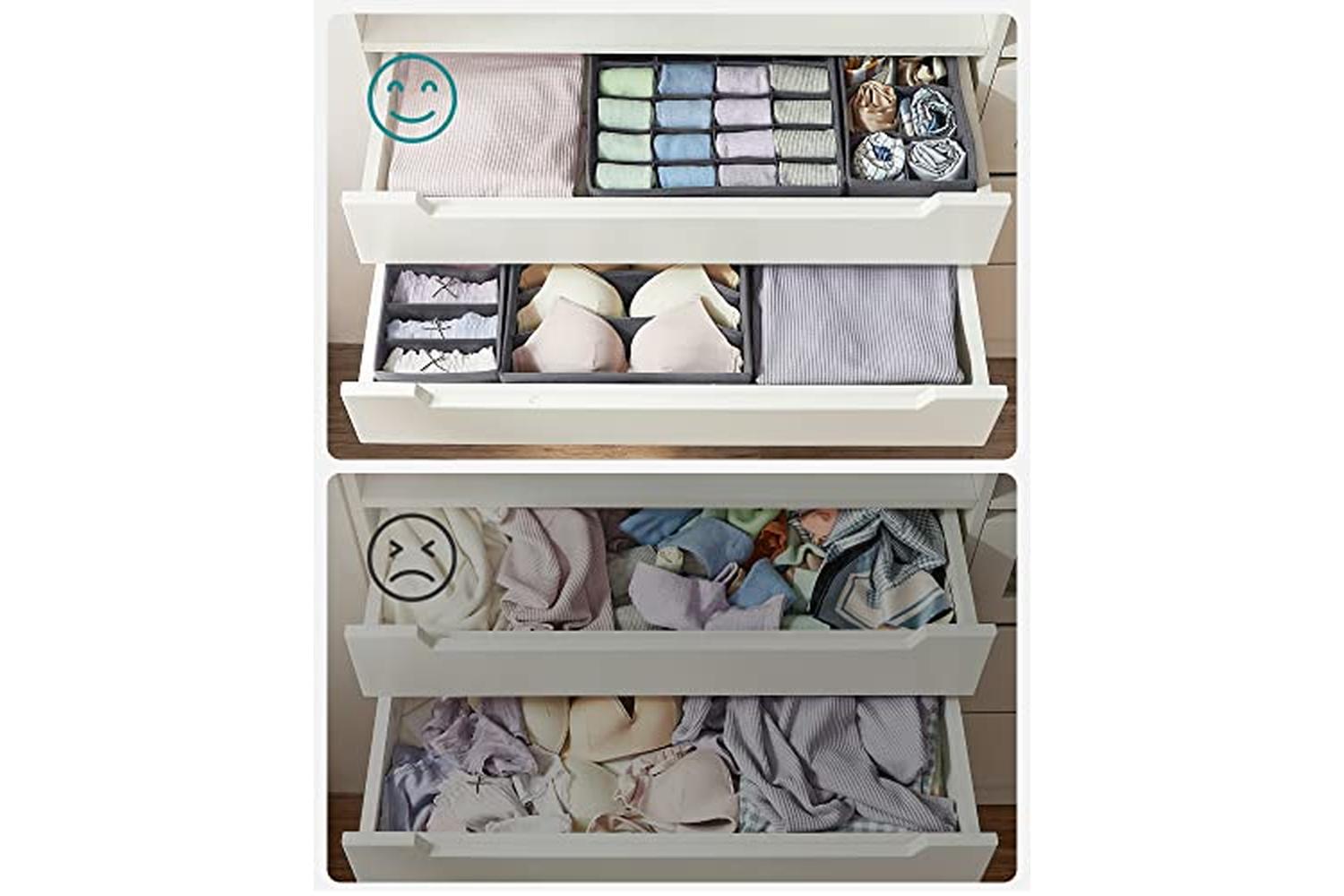 Songmics RUS08GY Storage Boxes for Underwear-6