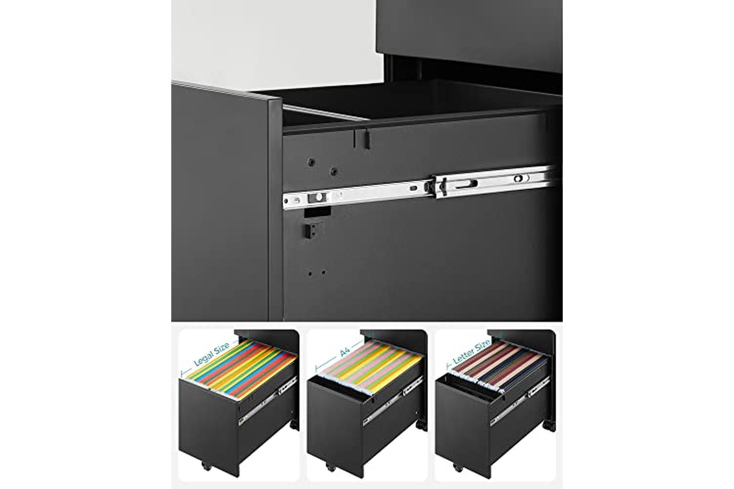 Songmics OFC031B01 3-Drawer Box | Black-6
