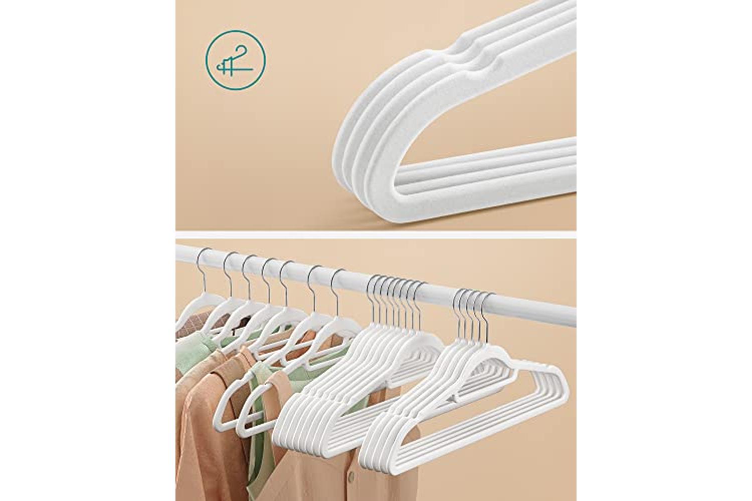 Songmics CRF020W01 Velvety Hanger | Set of 20-3